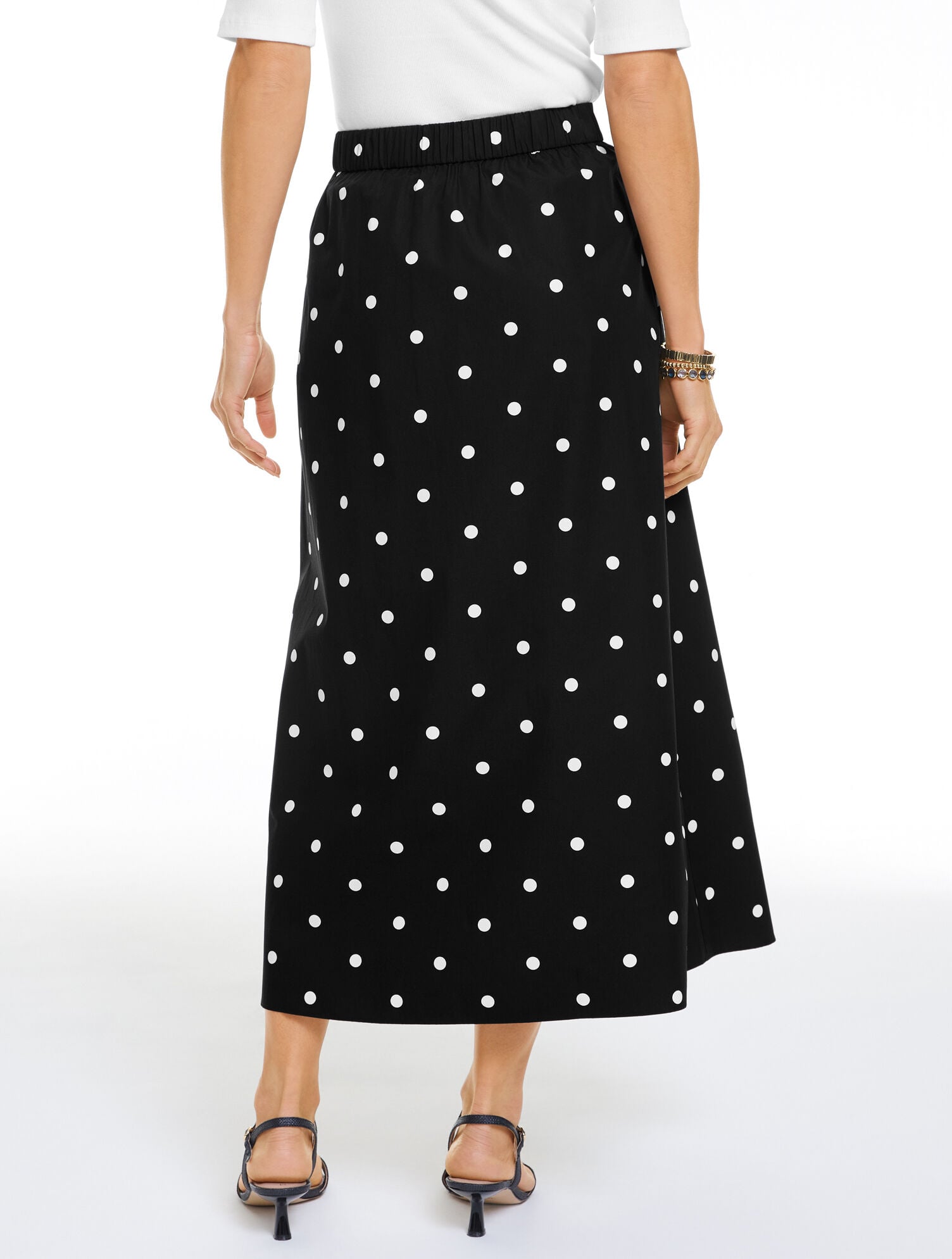 Fit &amp; Flare Maxi Skirt - Garden Dot 
