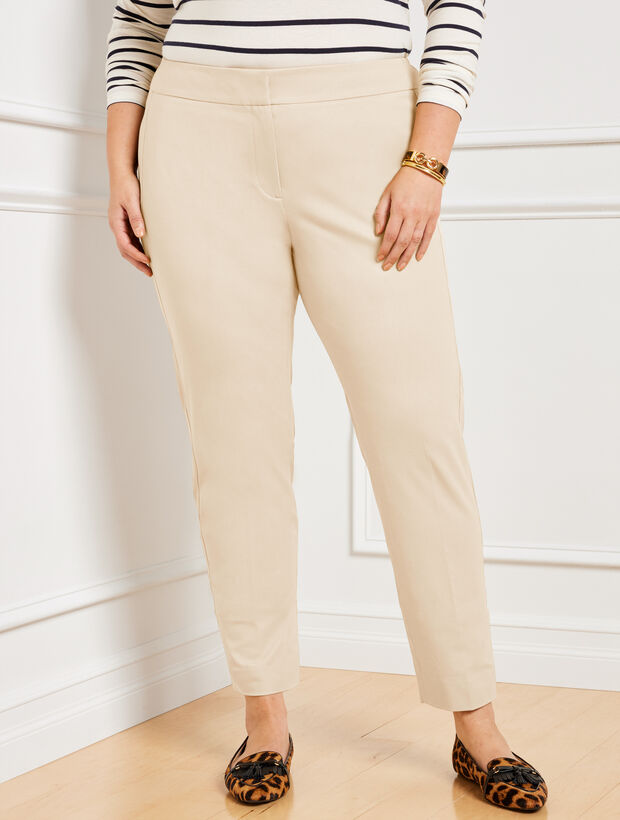 Plus Exclusive Talbots Chatham Fly Front Ankle Pants - Solid