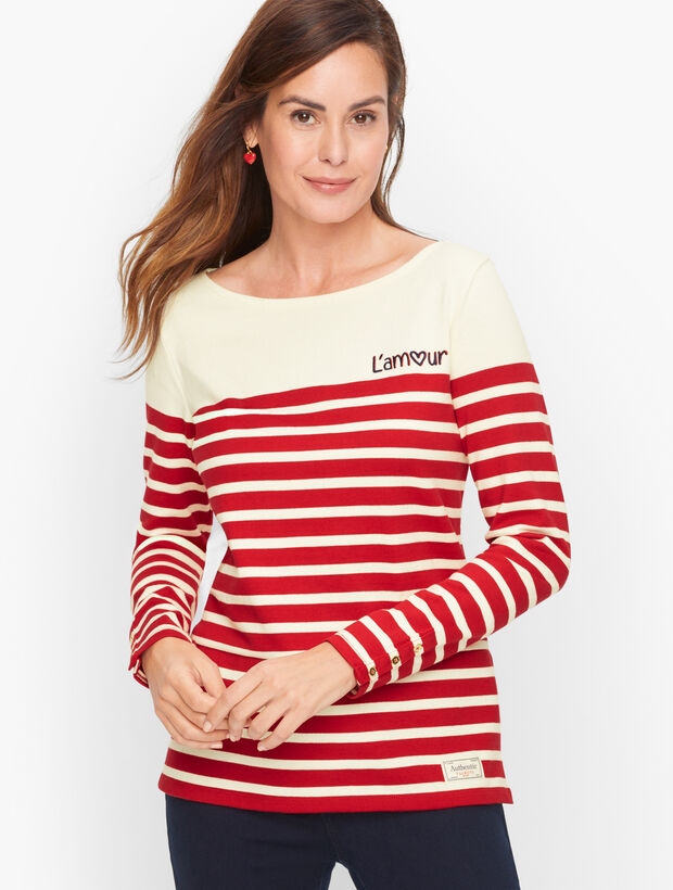 Authentic Talbots Tee - Amour Stripe