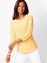 Button-Sleeve Sweater - Solid