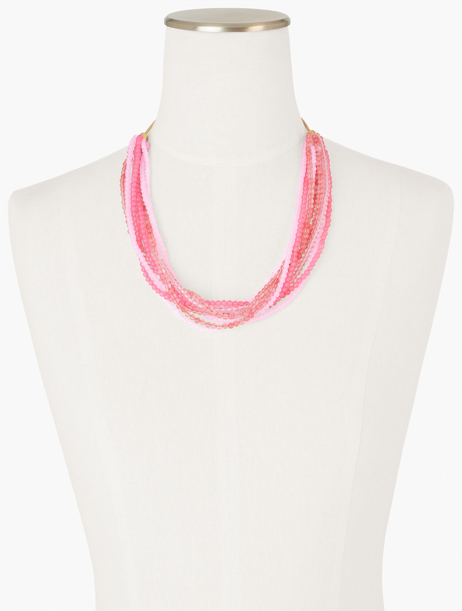 Tonal Beads Pull-Tie Necklace