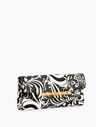 Sateen Twirling Floral Bamboo Clutch