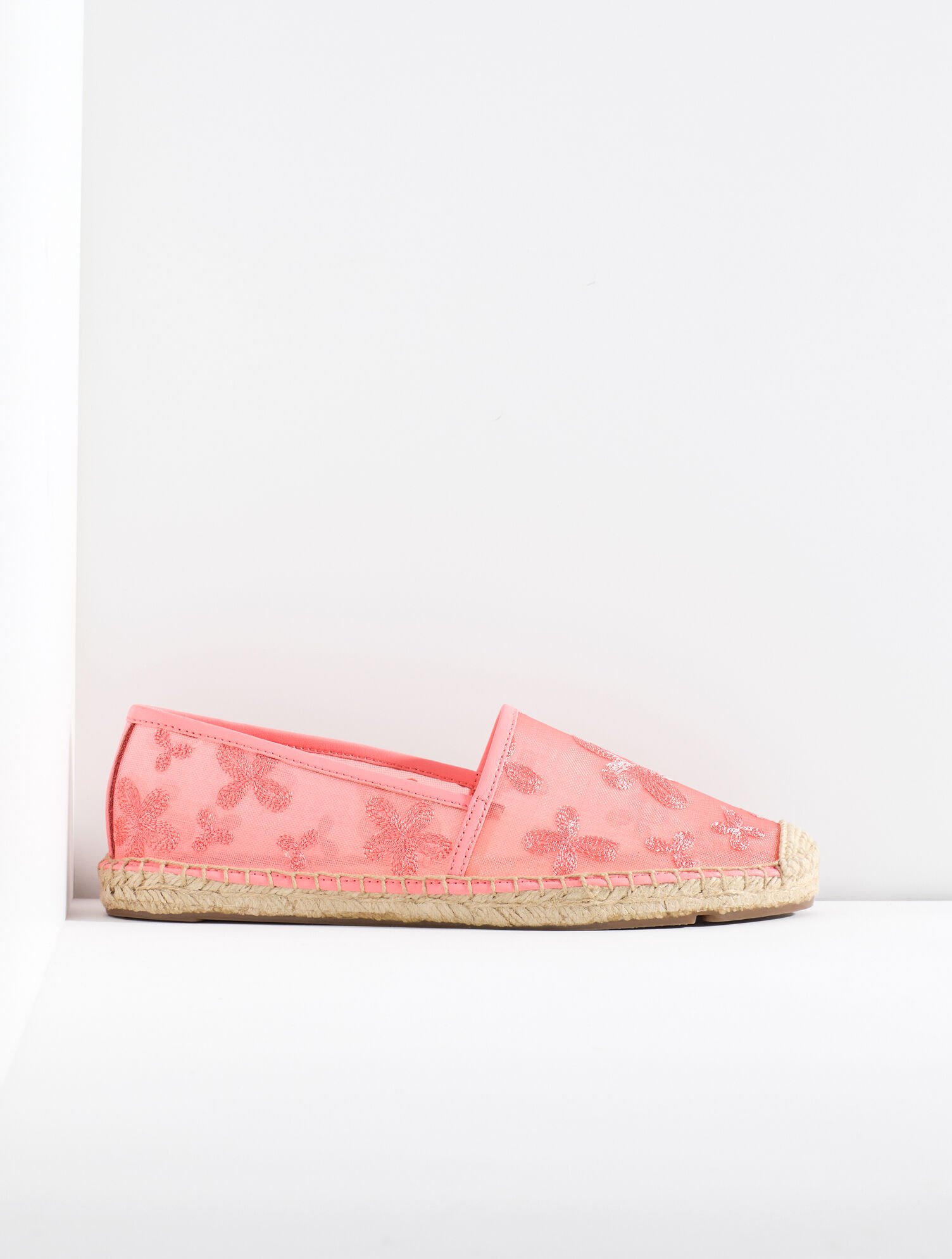 Izzy Embroidered Mesh Espadrille Flats