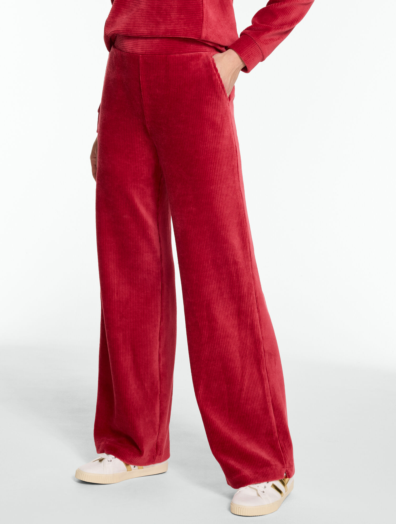 Sky Lounge Velour Wide Leg Pants
