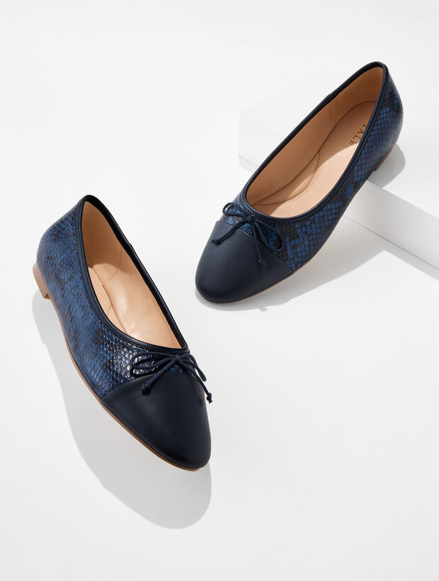 Ansly Embossed Nappa Ballet Flats