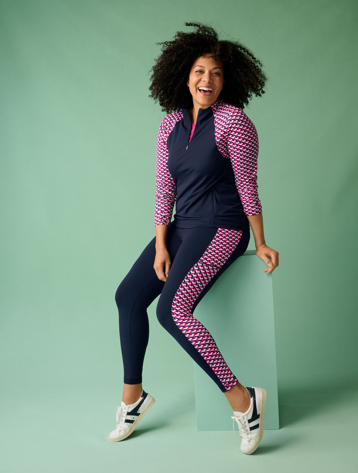 Performance Compression Leggings - Geo