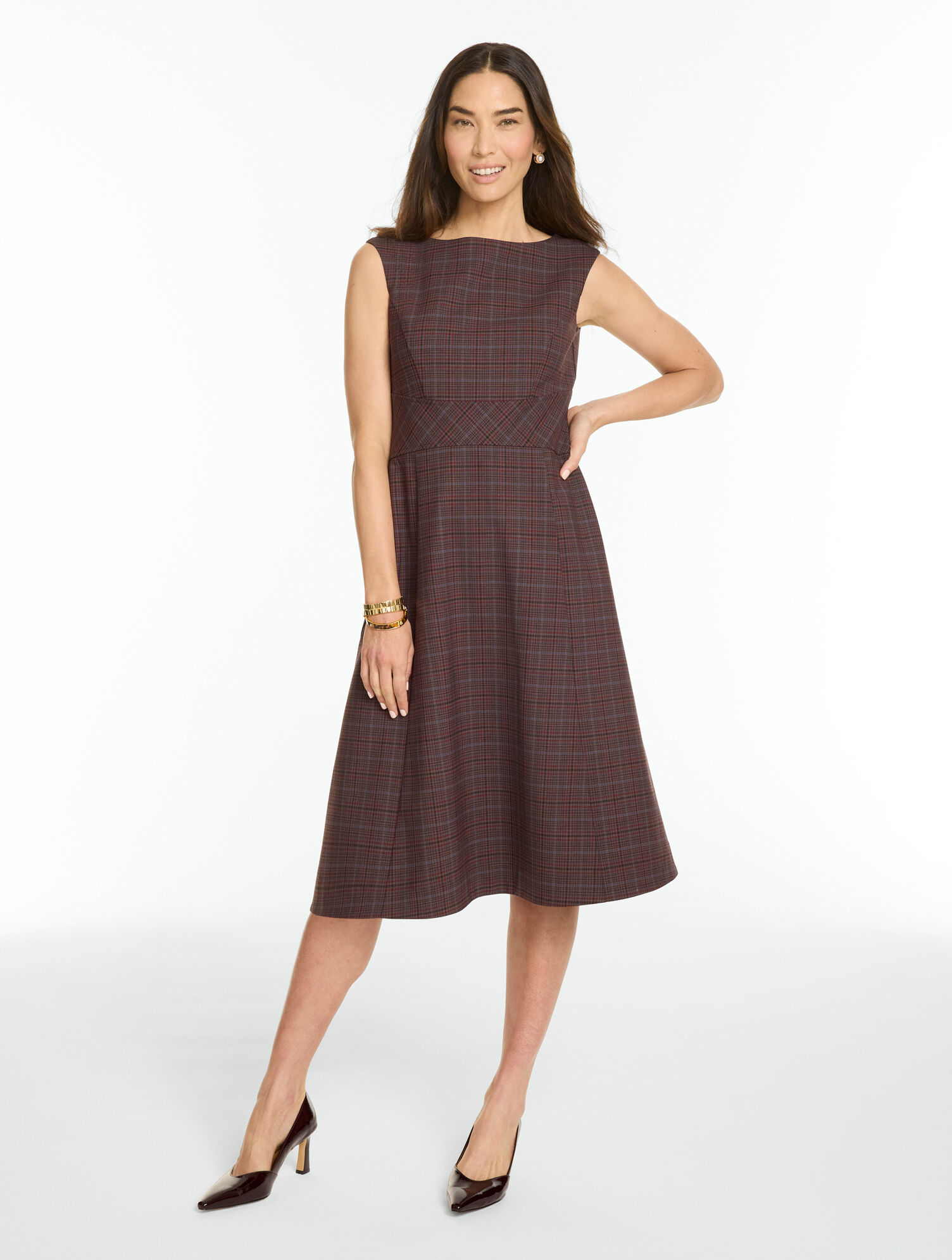Celeste Plaid Sleeveless Dress