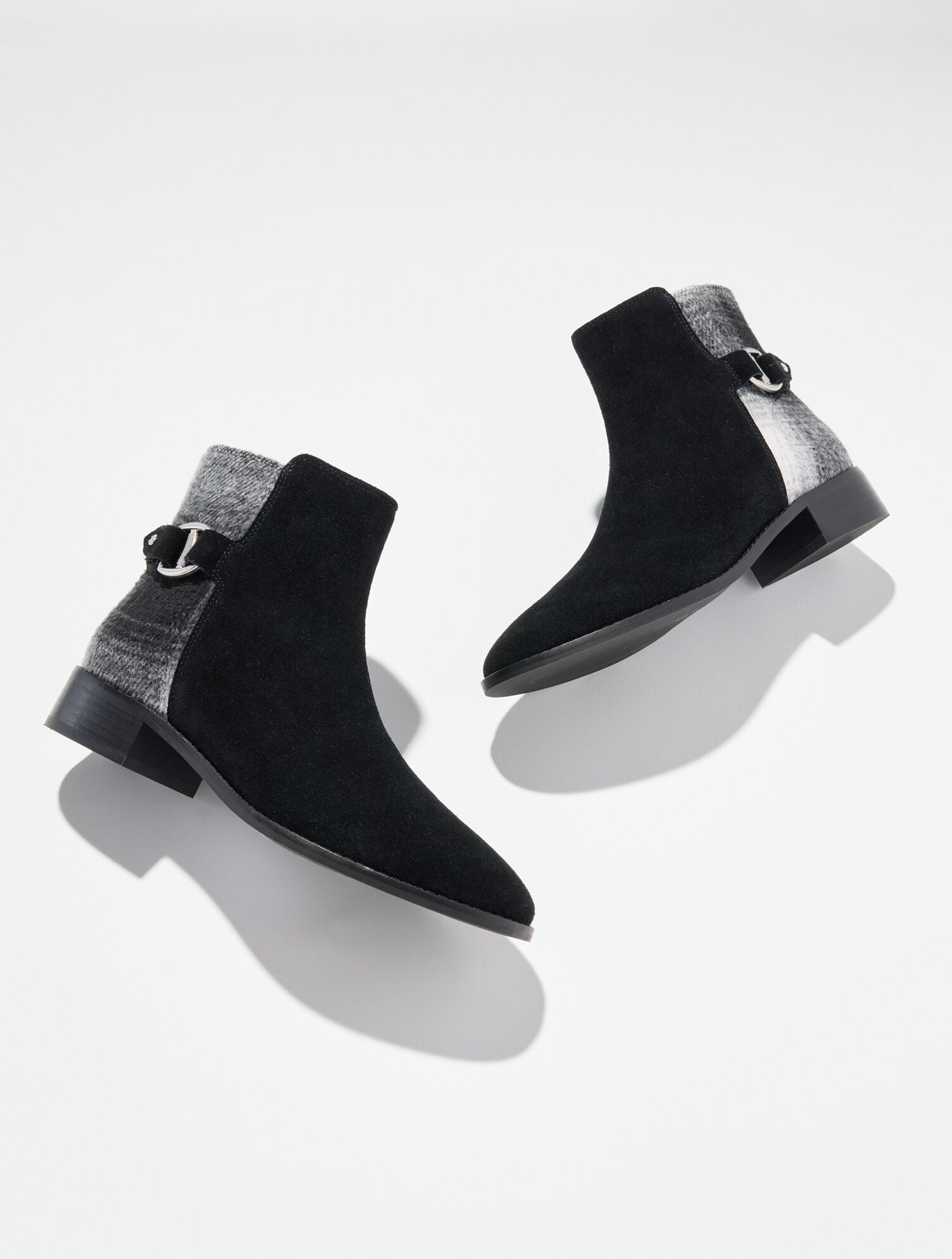 Tish Buffalo Check Link Ankle Boots