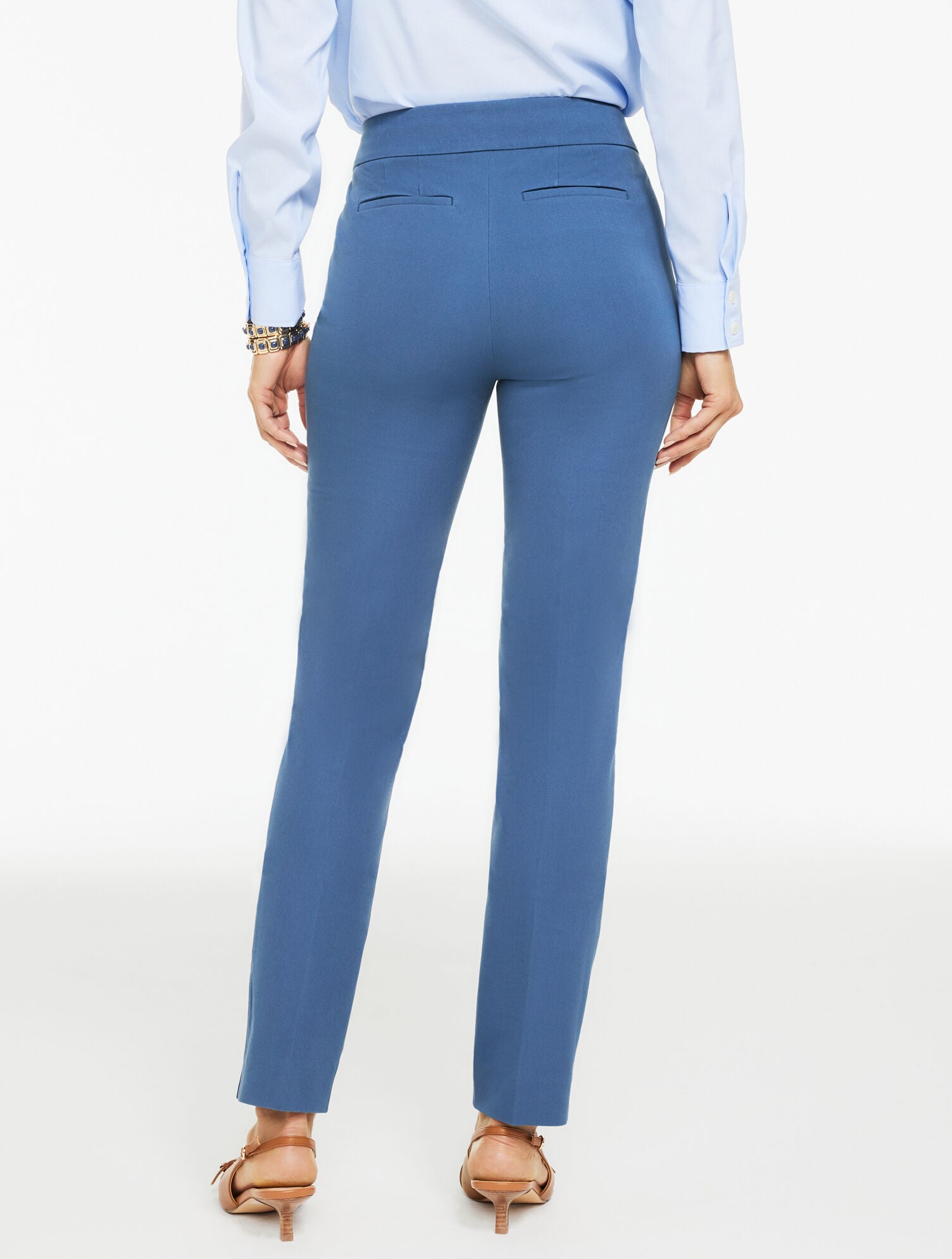 Women's Petite - Talbots Chatham Cotton Bi-Stretch Slim Ankle Pants - Solid - Dark Blue - 4 Women's Petite - Talbots Chatham Cotton Bi-Stretch Slim Ankle Pants - Solid - Dark Blue - 4