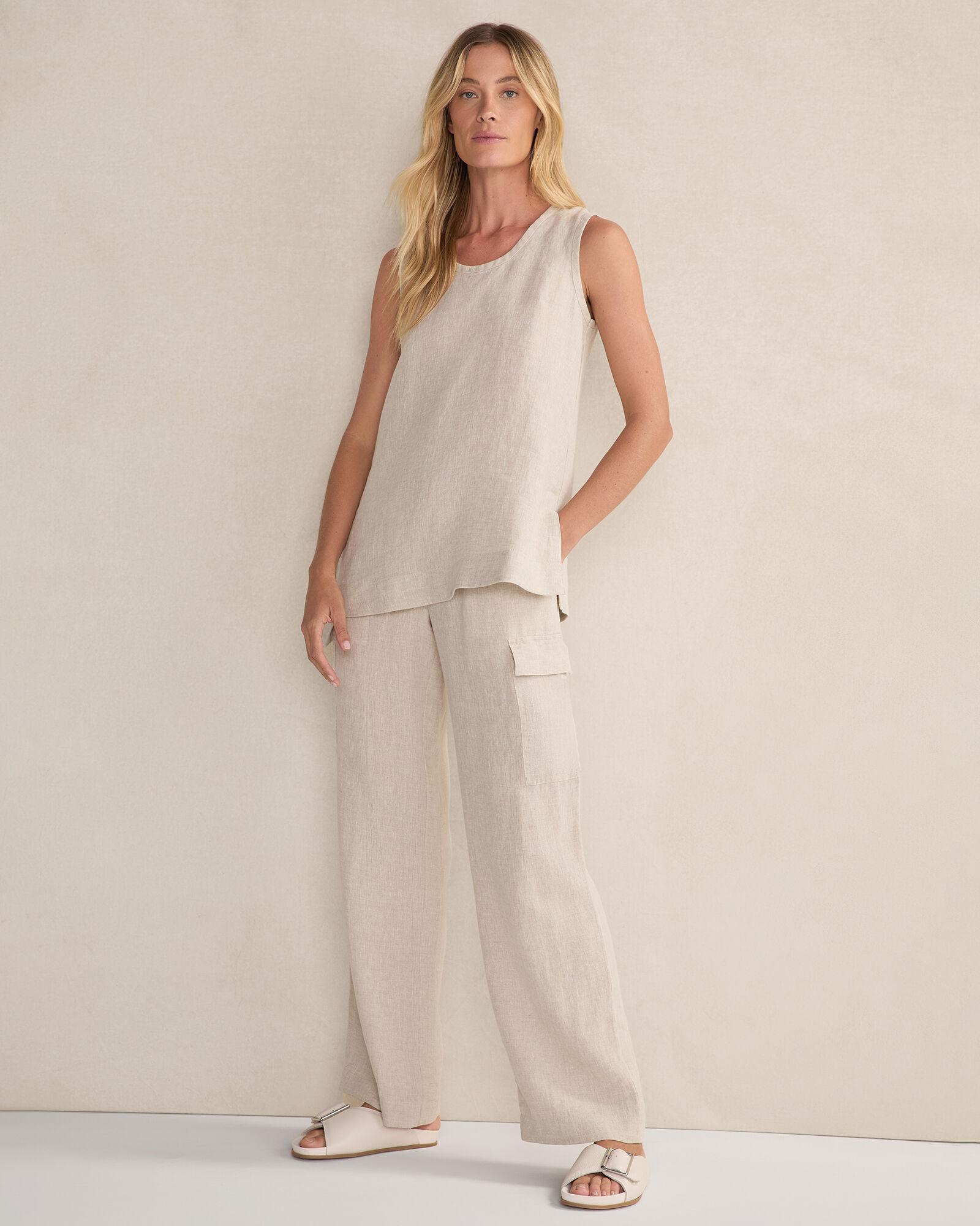 Linen Cargo Pants