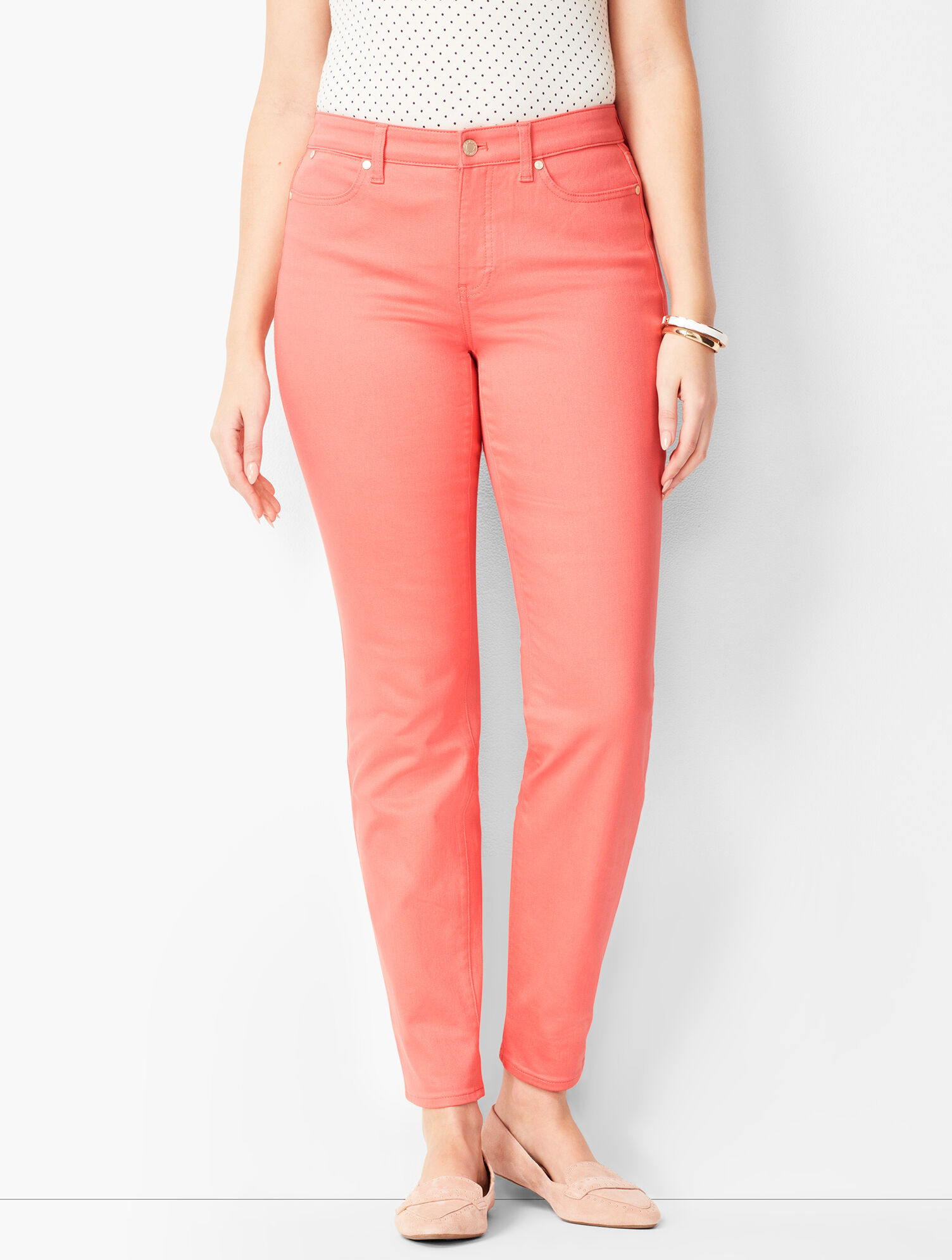 Slim Ankle Jeans - Curvy Fit/Coastal Coral