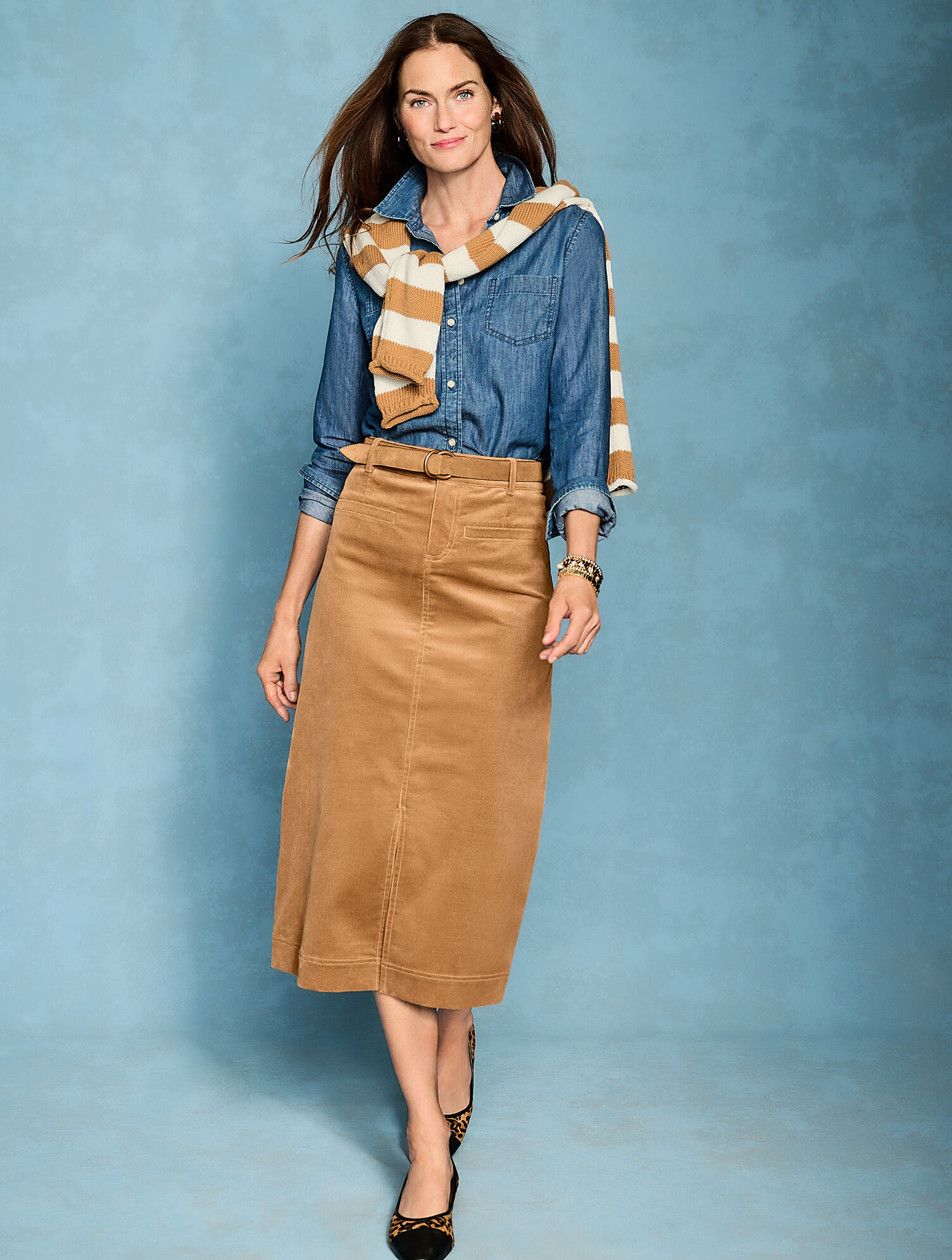 Corduroy Midi Skirt | Talbots