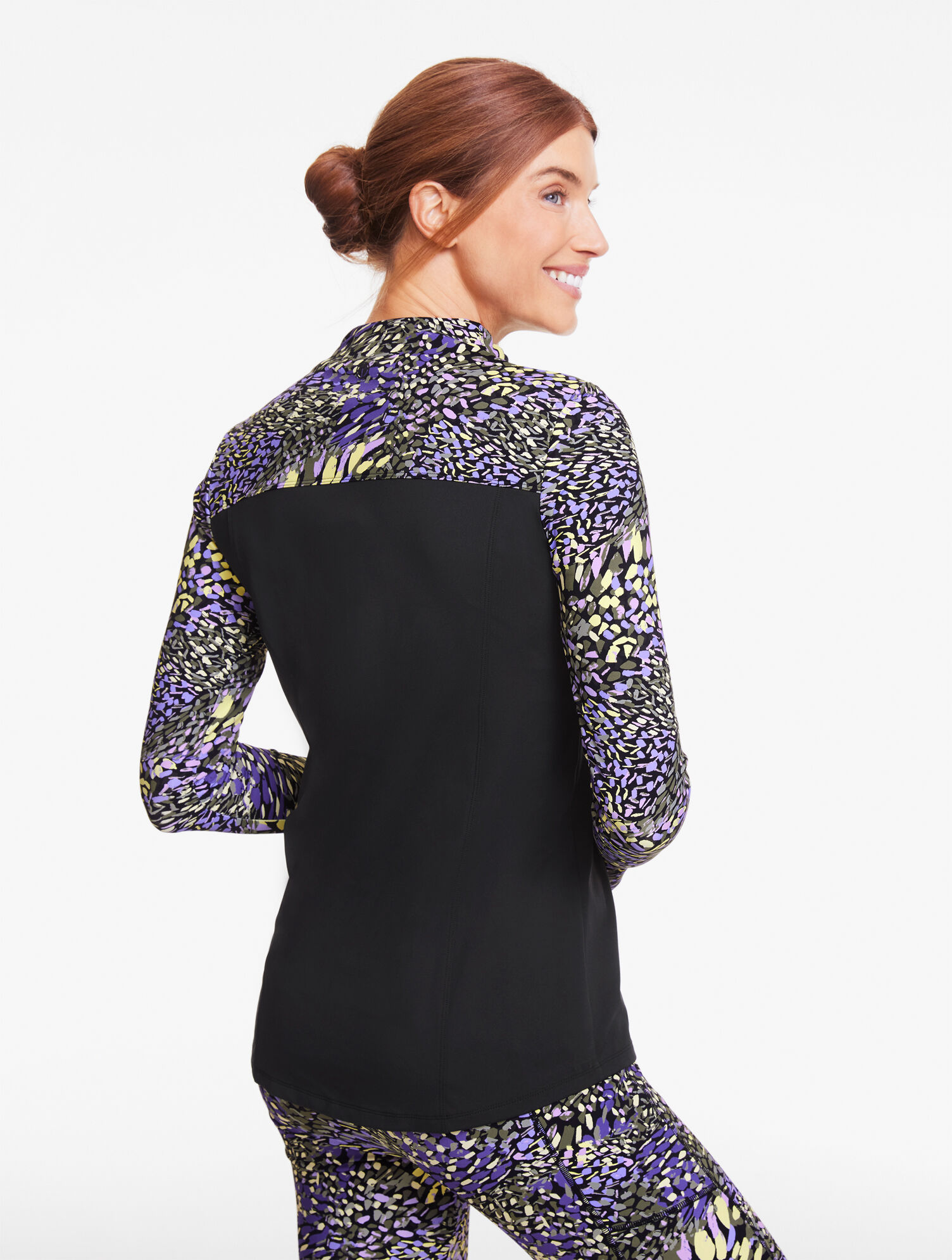 Performance Compression Half-Zip Pullover - Colorful Meadow