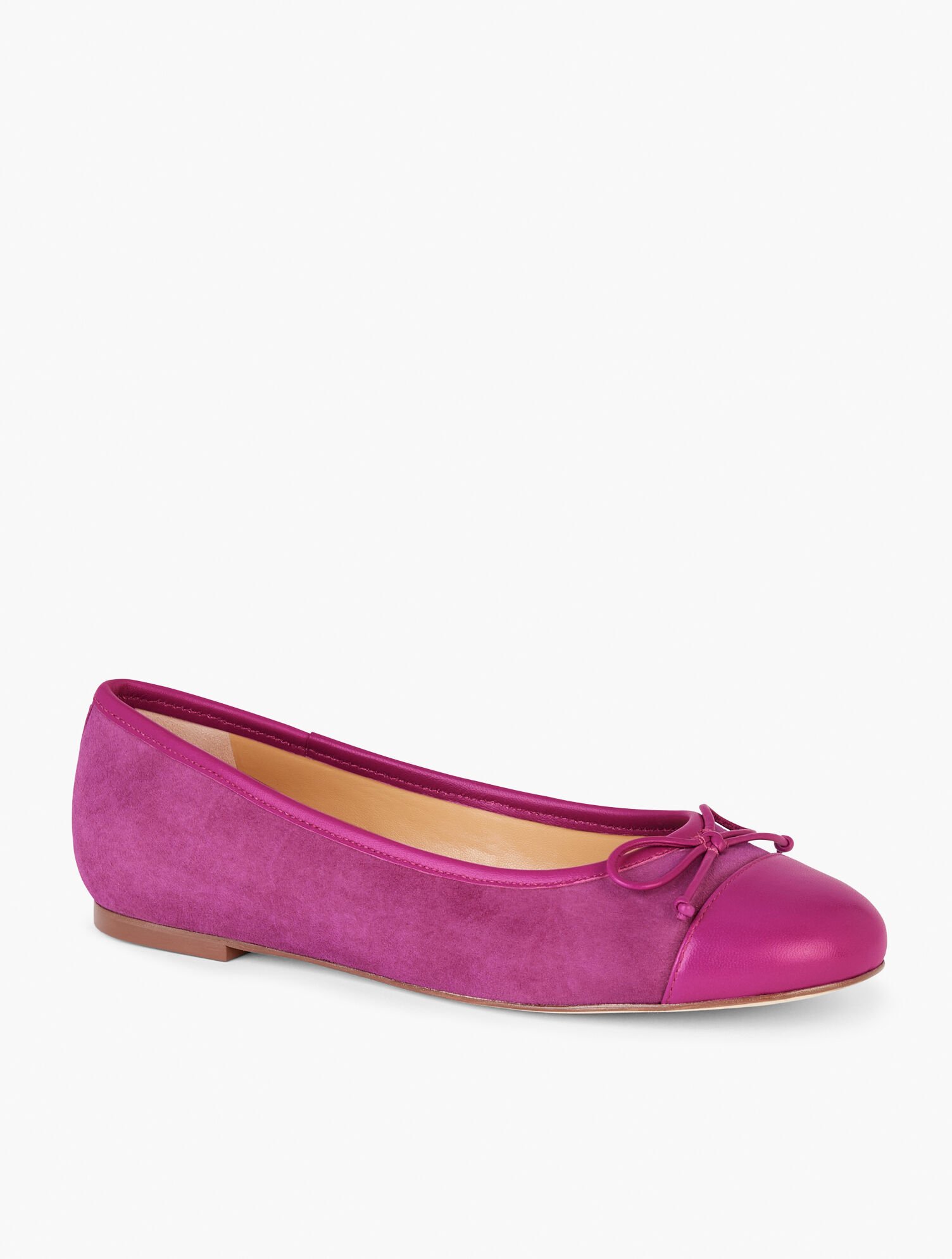 Blair Cap Toe Ballet Flats Suede Talbots