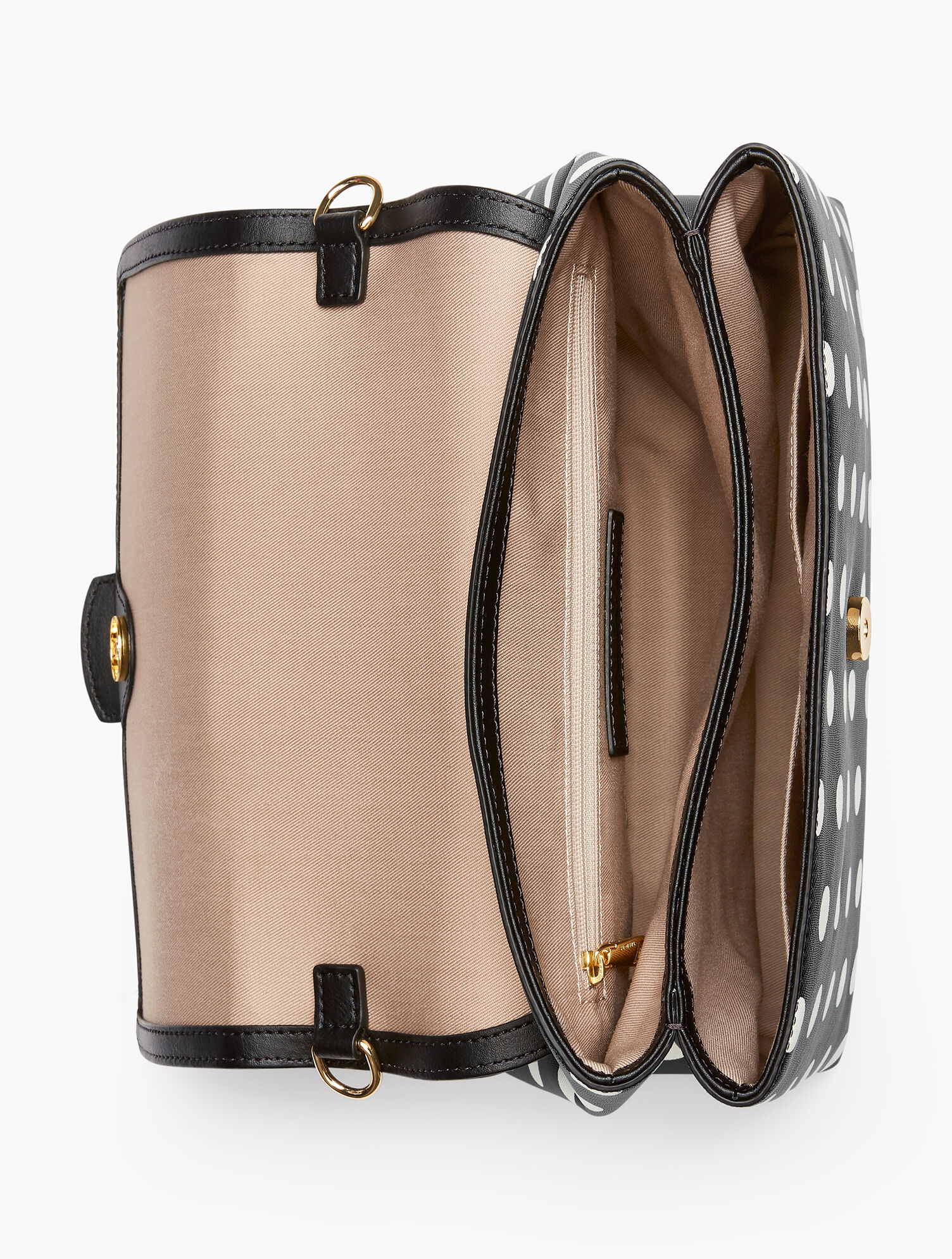 Dot Top Handle Saffiano Bag