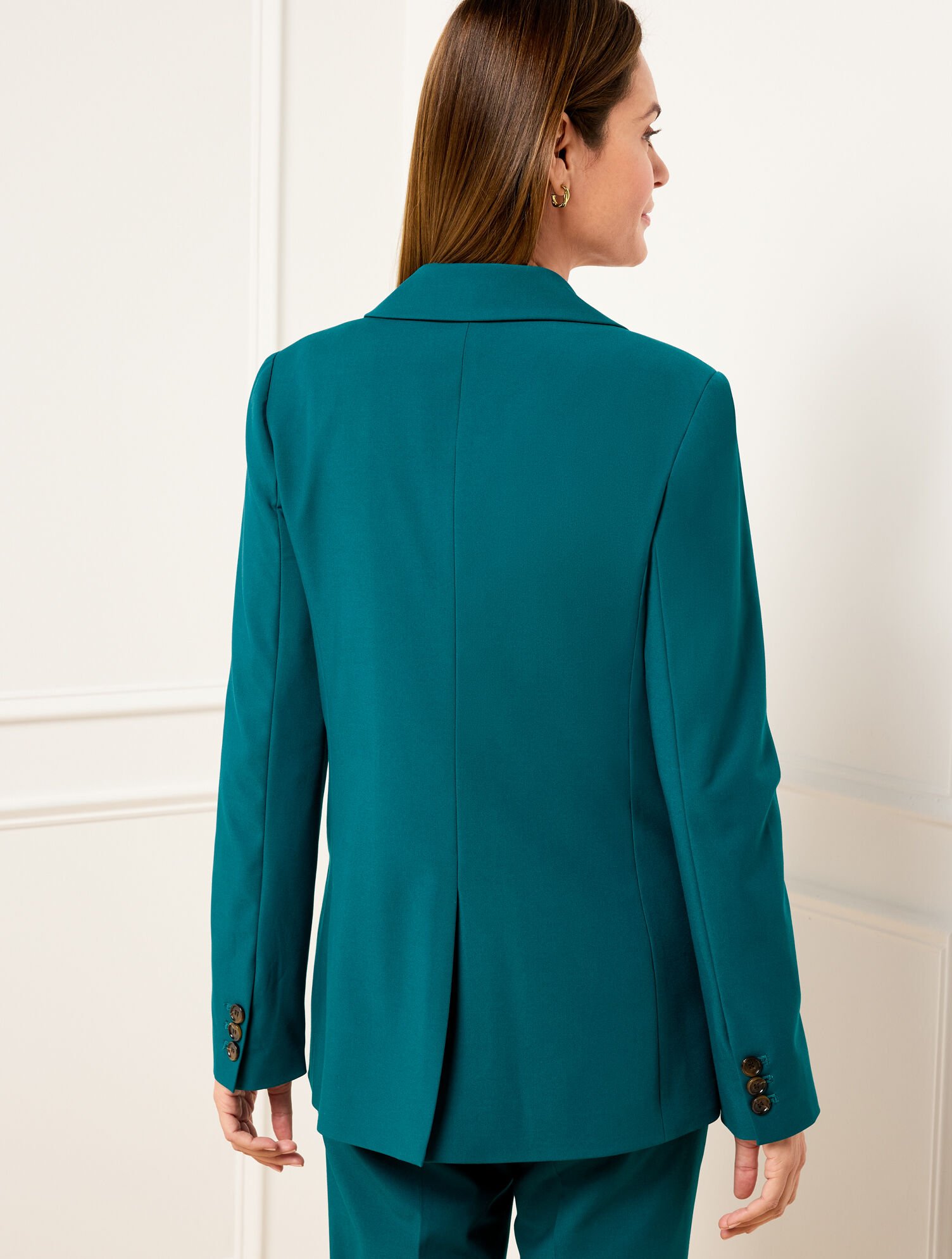 City Twill Open Front Blazer Talbots