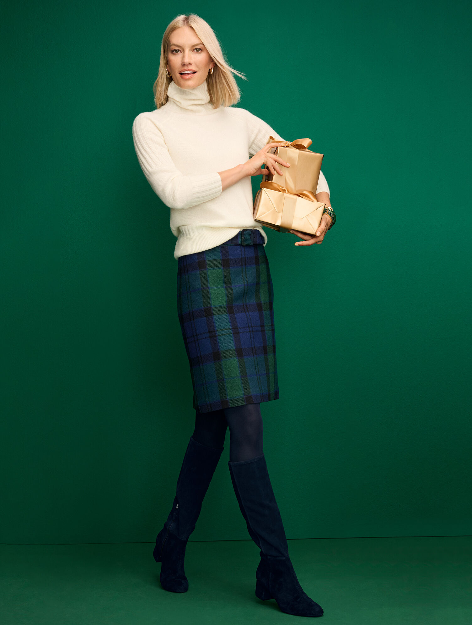 Cashmere Ribbed Turtleneck Sweater