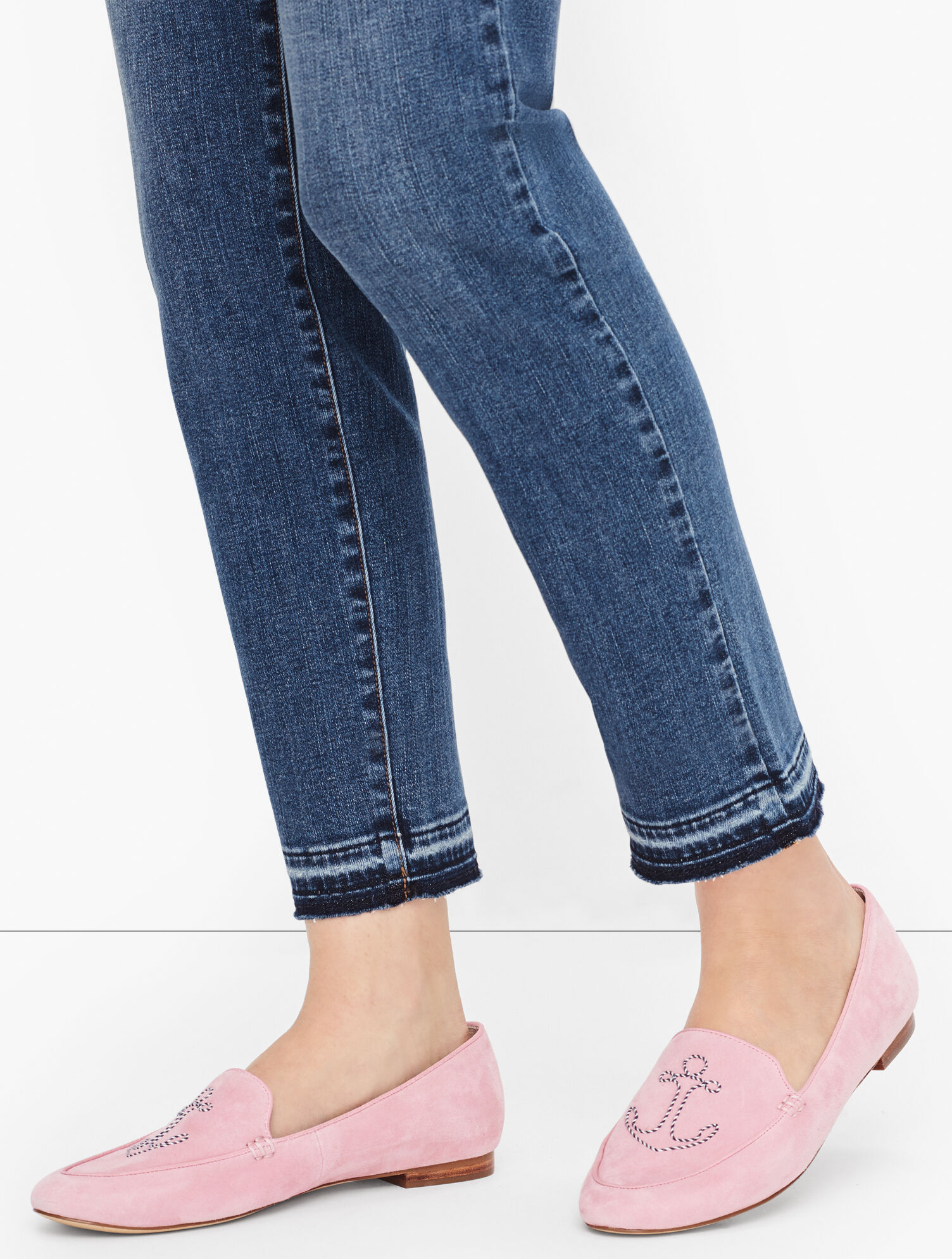Slim Ankle Jeans Dropped Hem - Sail Wash