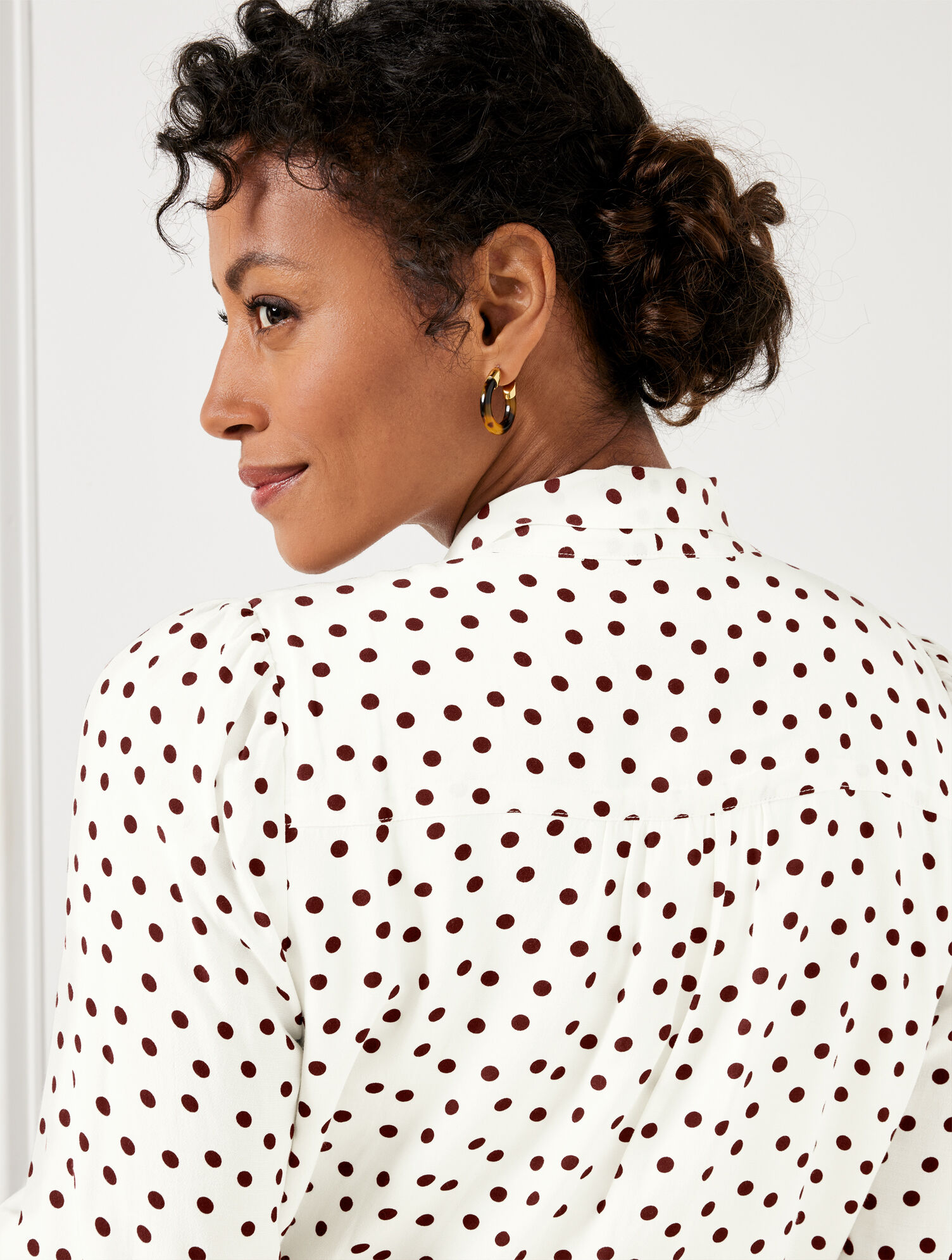 Tie Neck Top - Flirty Dot