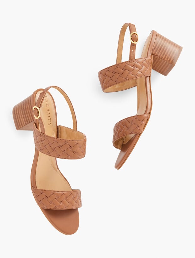 Mimi Quilted Sandals - Leather