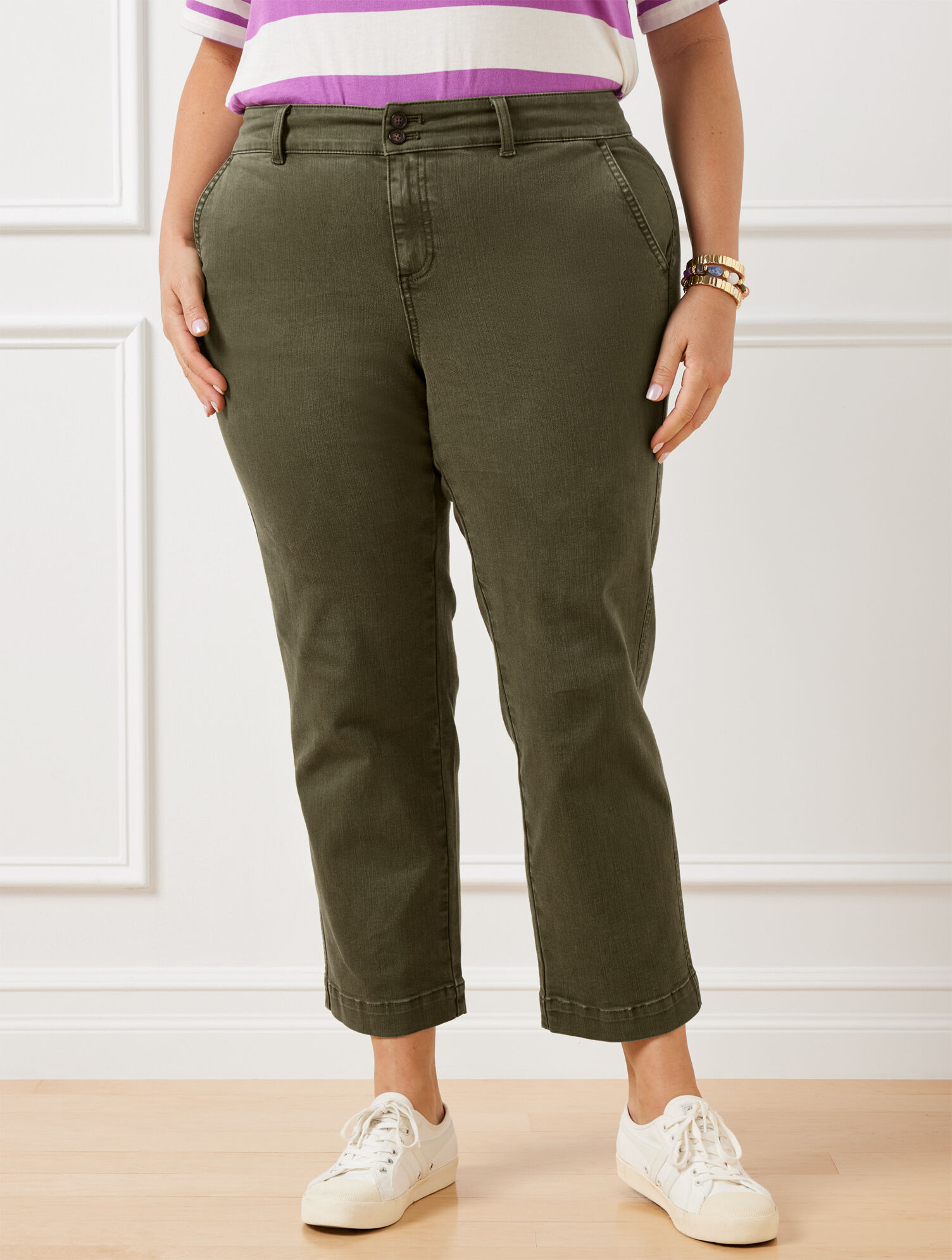 Straight Ankle Jeans - Pigment Dye | Talbots