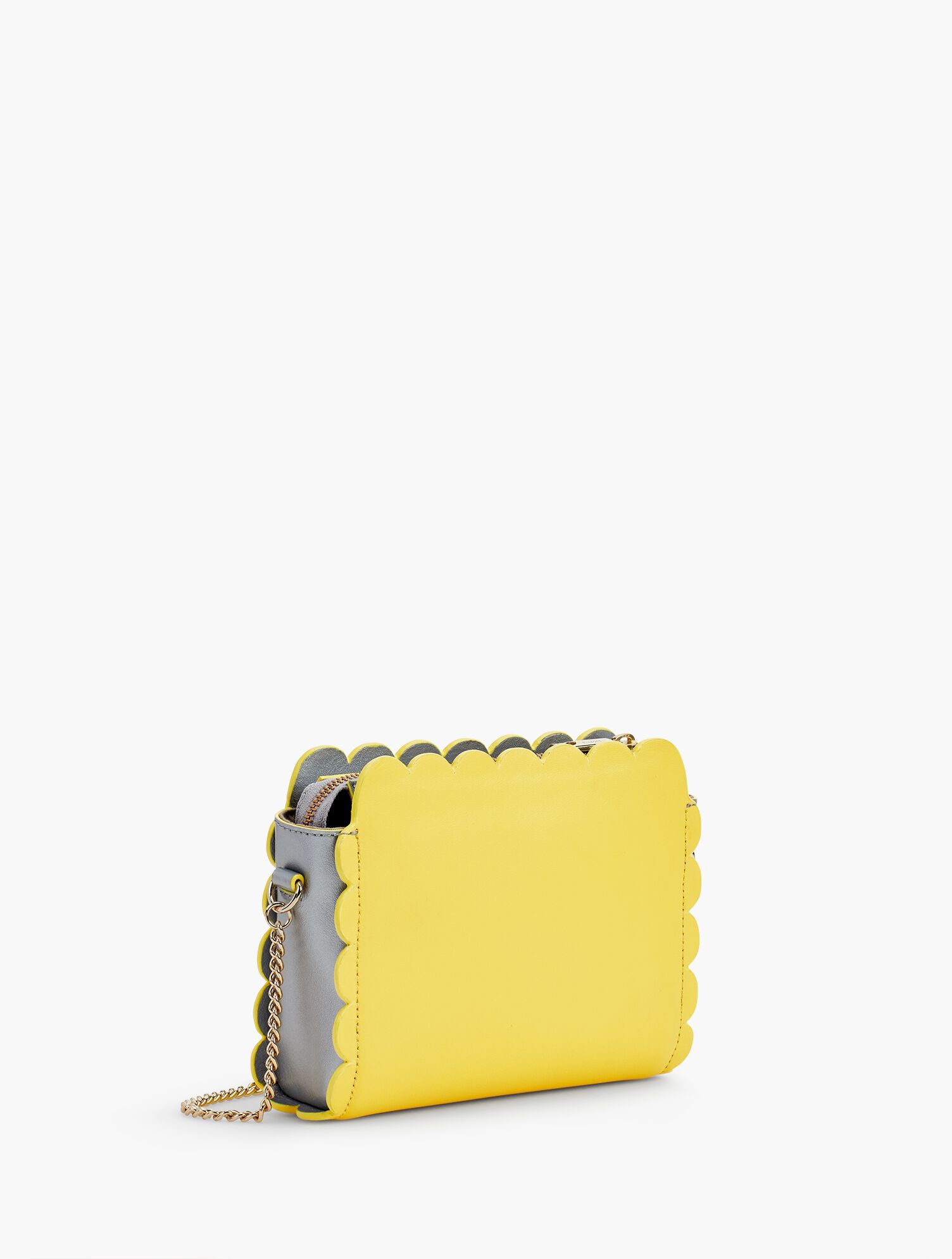 Plano Scalloped-Leather Crossbody Bag