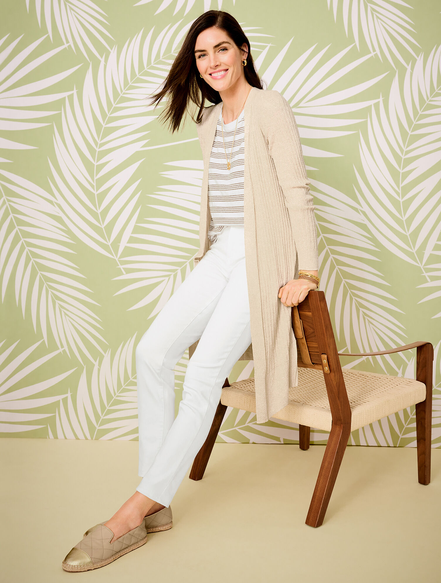 Fine Shimmer Ribbed Duster Talbots