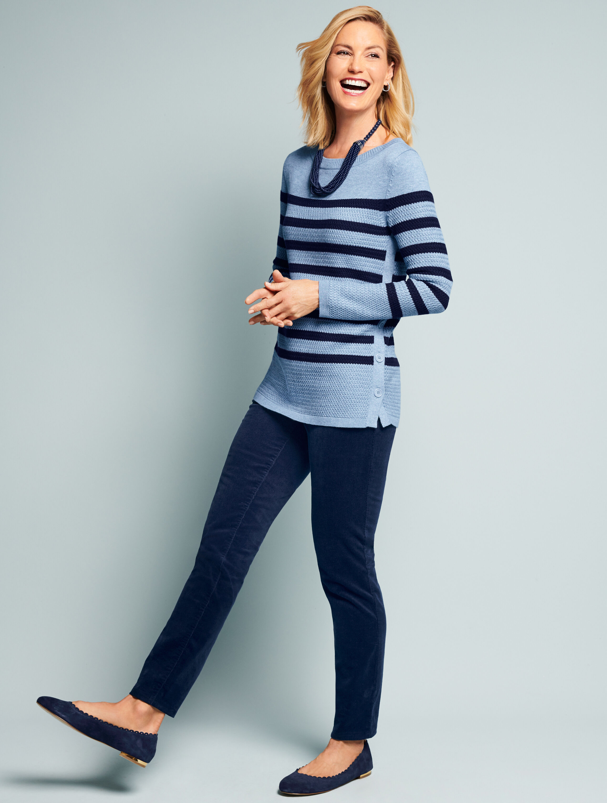 Textured Stripe Sweater