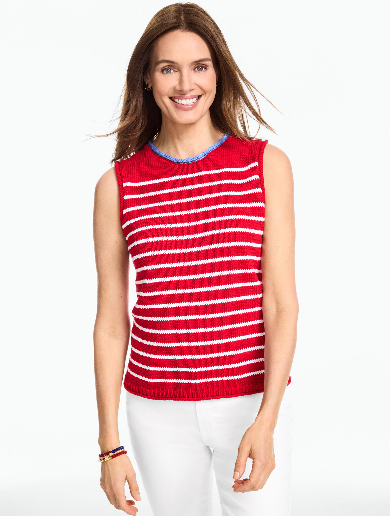 Roll Edge Sweater Shell - Stripe