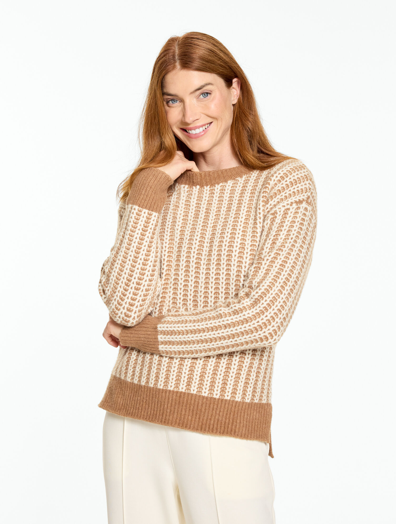 Cable Knit Crewneck Sweater