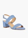 Mimi Quilted Sandals - Chambray