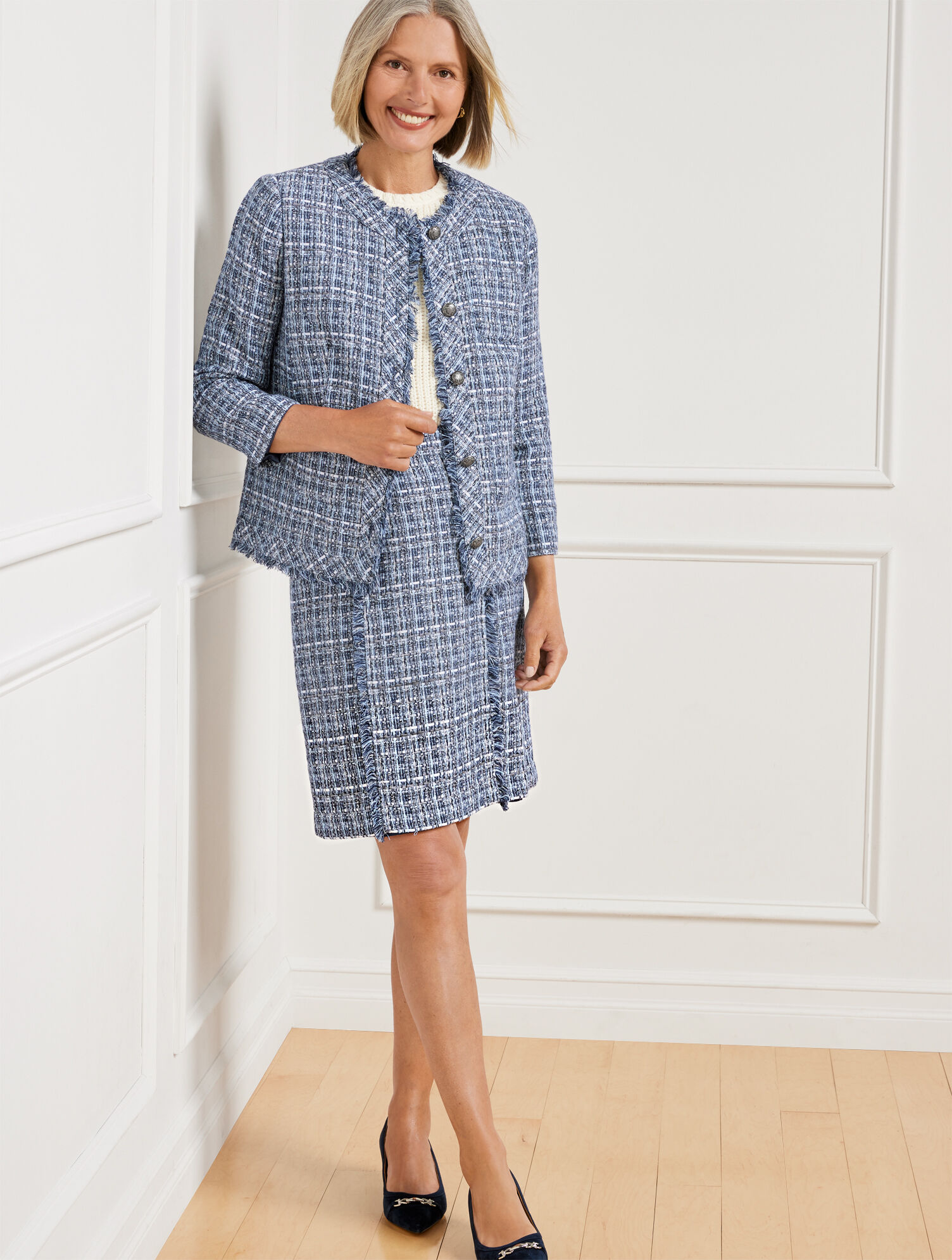 Americana Tweed A-Line Skirt