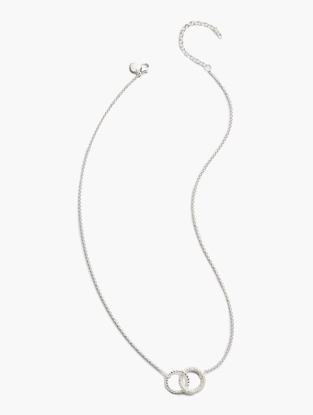 Sterling Silver Linked Rings Necklace