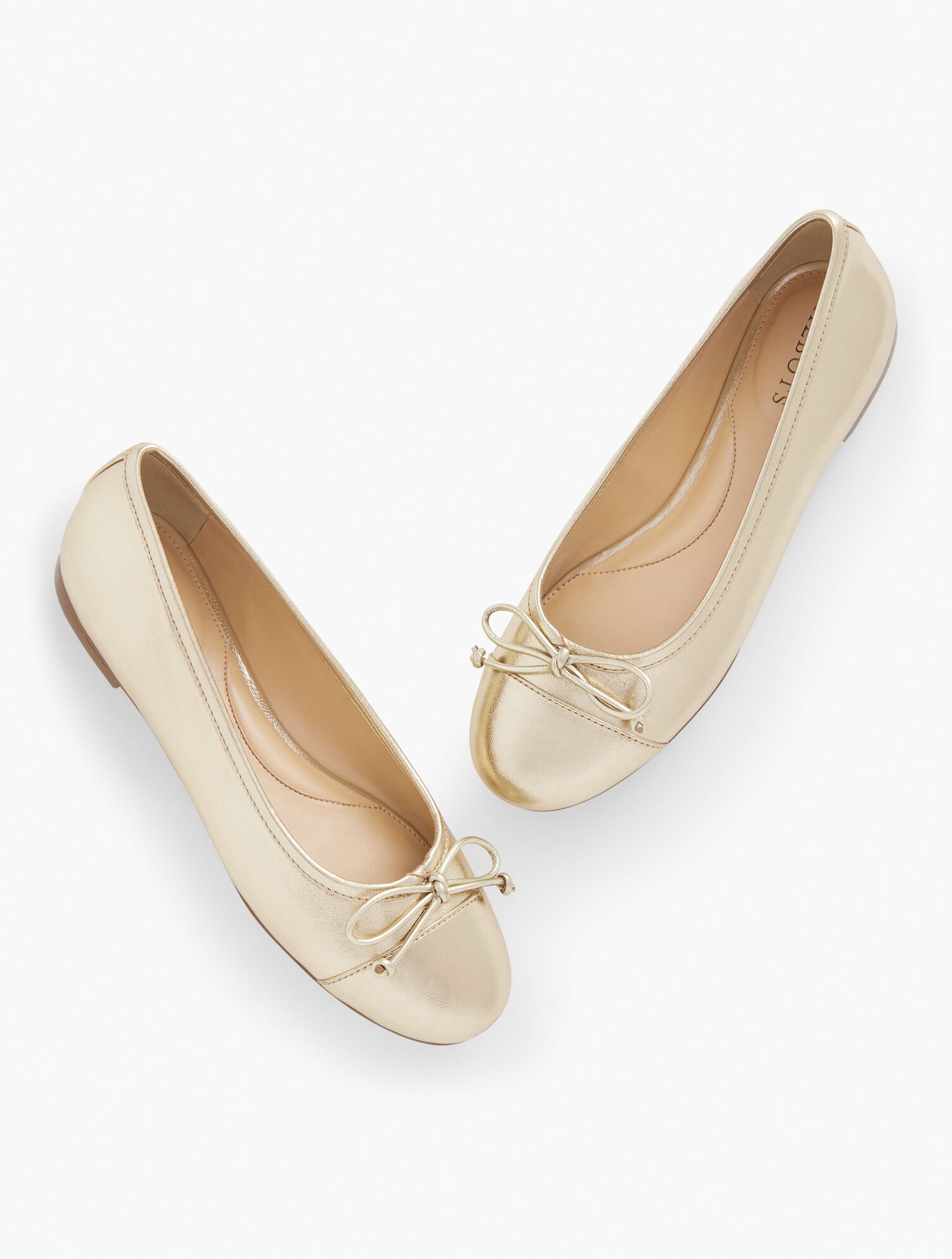 Blair Cap Toe Metallic Nappa Ballet Flats Talbots