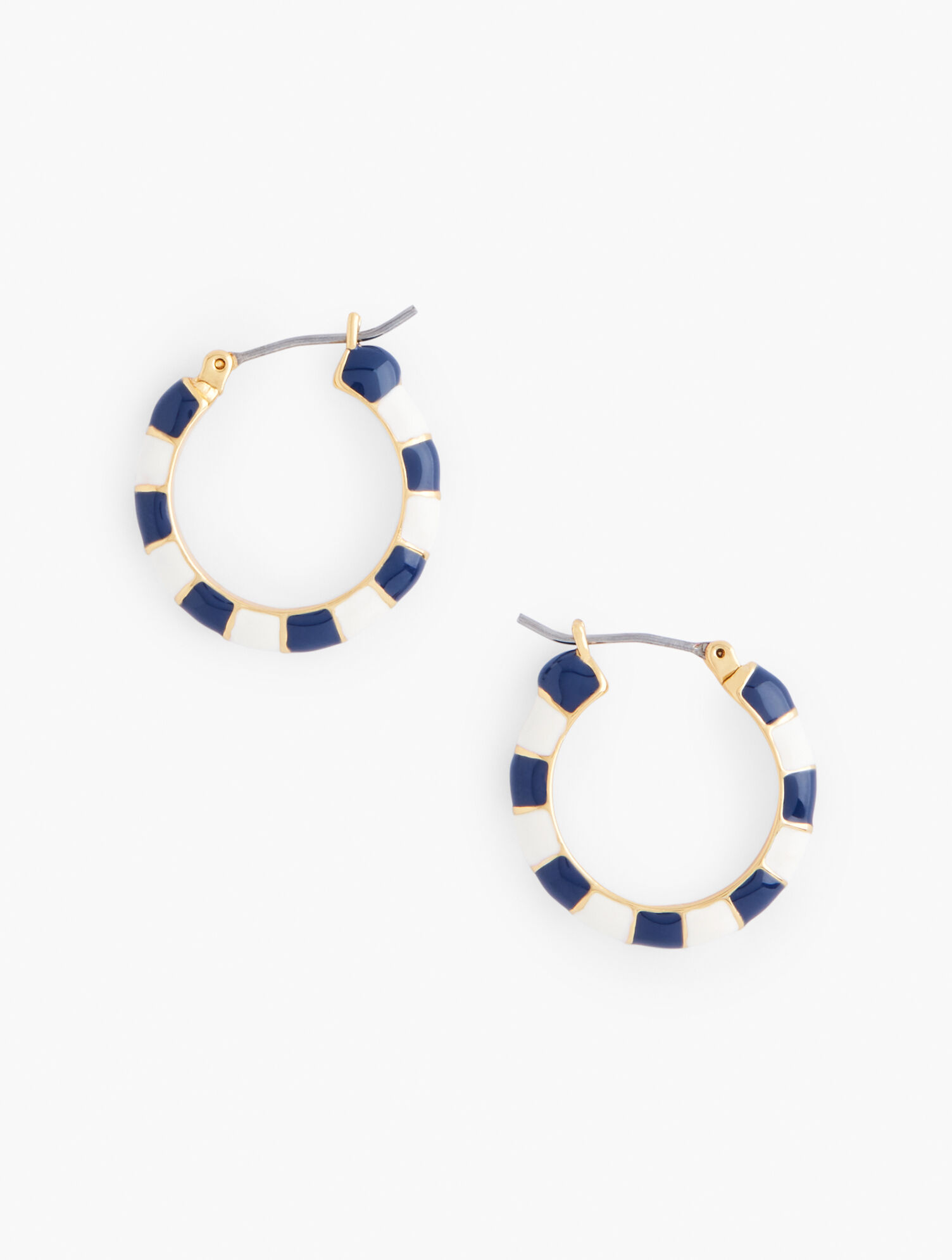 Nautical Stripe Hoop Earrings