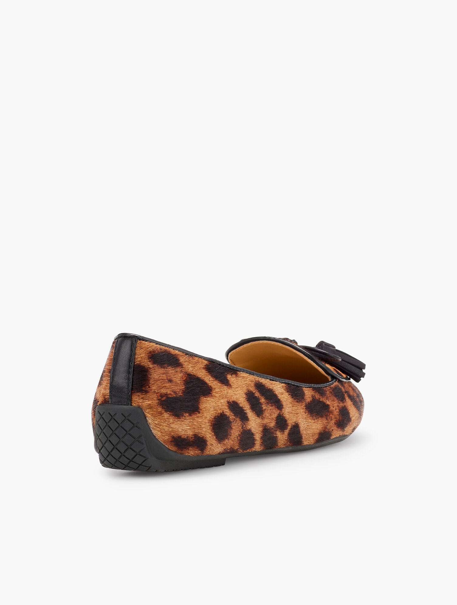 Francesca Tassel Tie Driving  Moccasins - Leopard Calf Hair