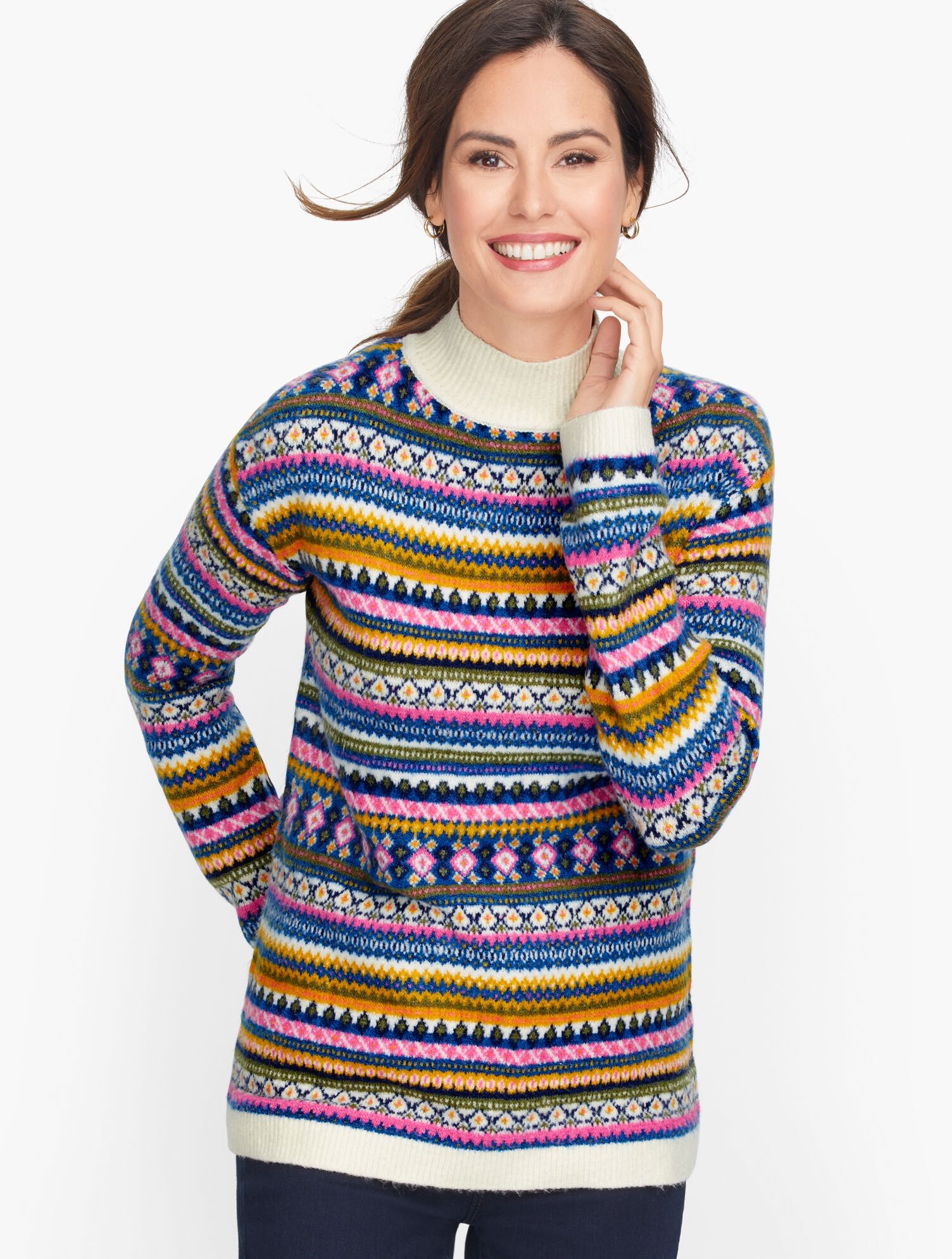 Heather Grey Sweater - Pointelle Knit Sweater - Mock Neck Sweater - Lulus