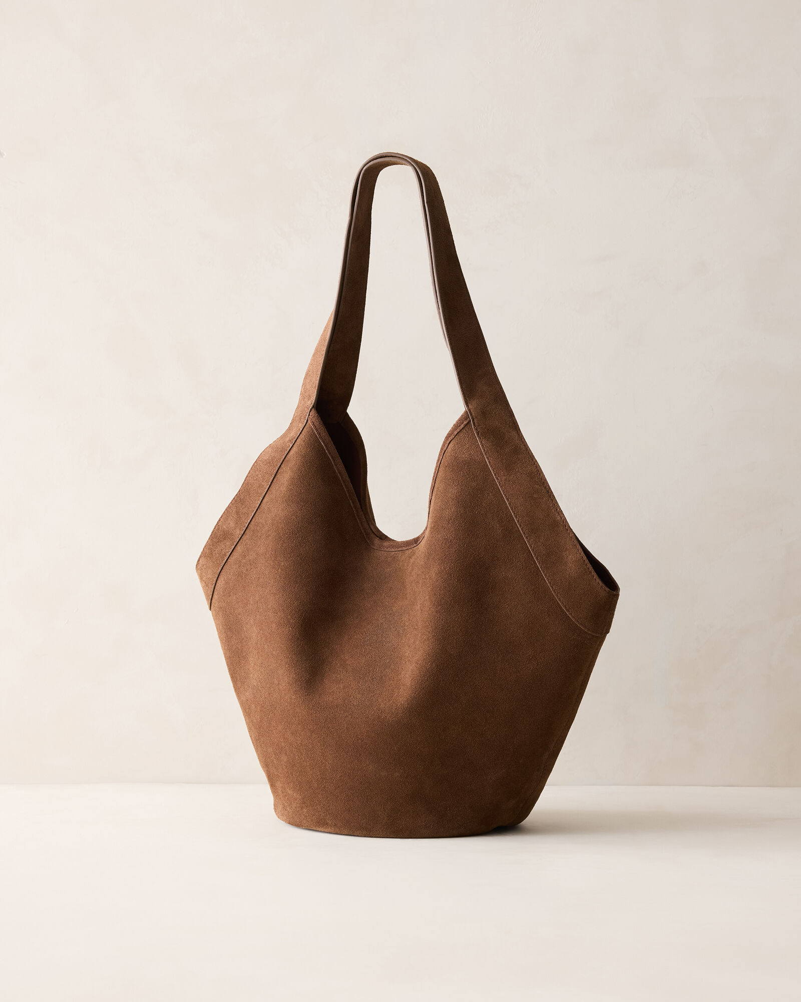Suede Slouchy V Tote