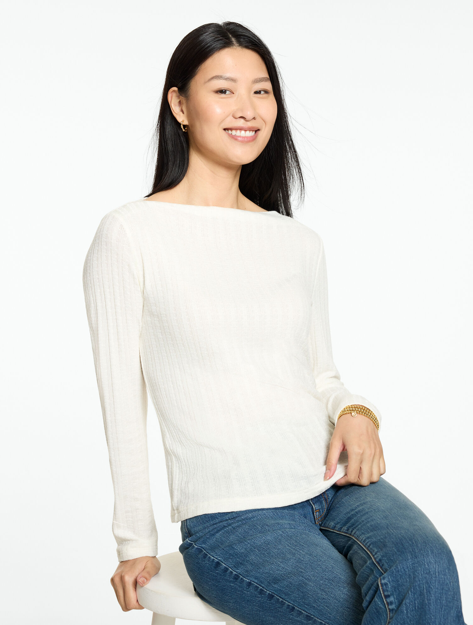 Bateau Neck Top