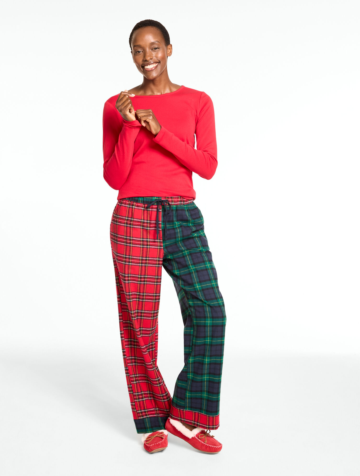 Cotton Flannel  Pajama Set - Mixed Plaid