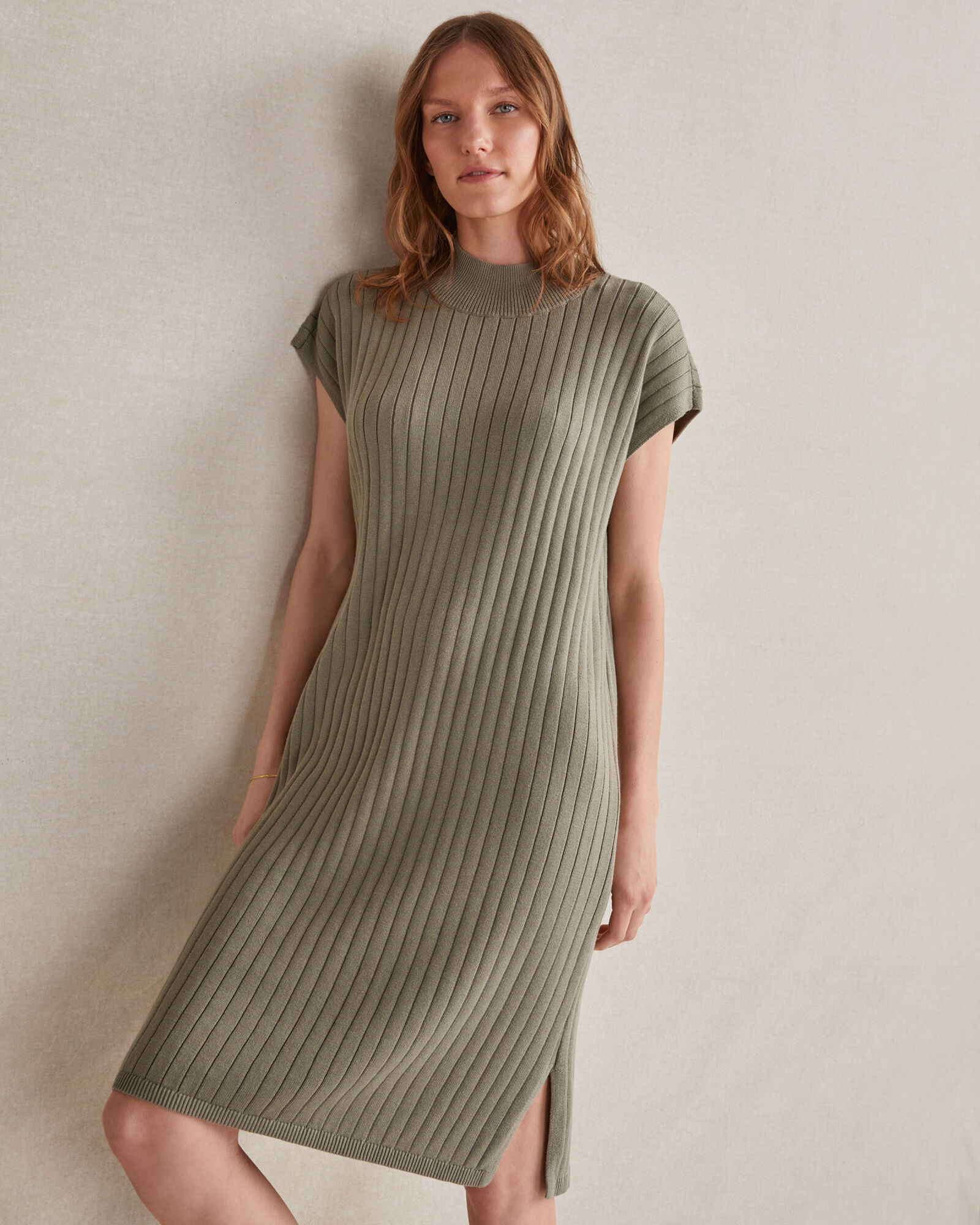 Organic Cotton Wide Rib Dress