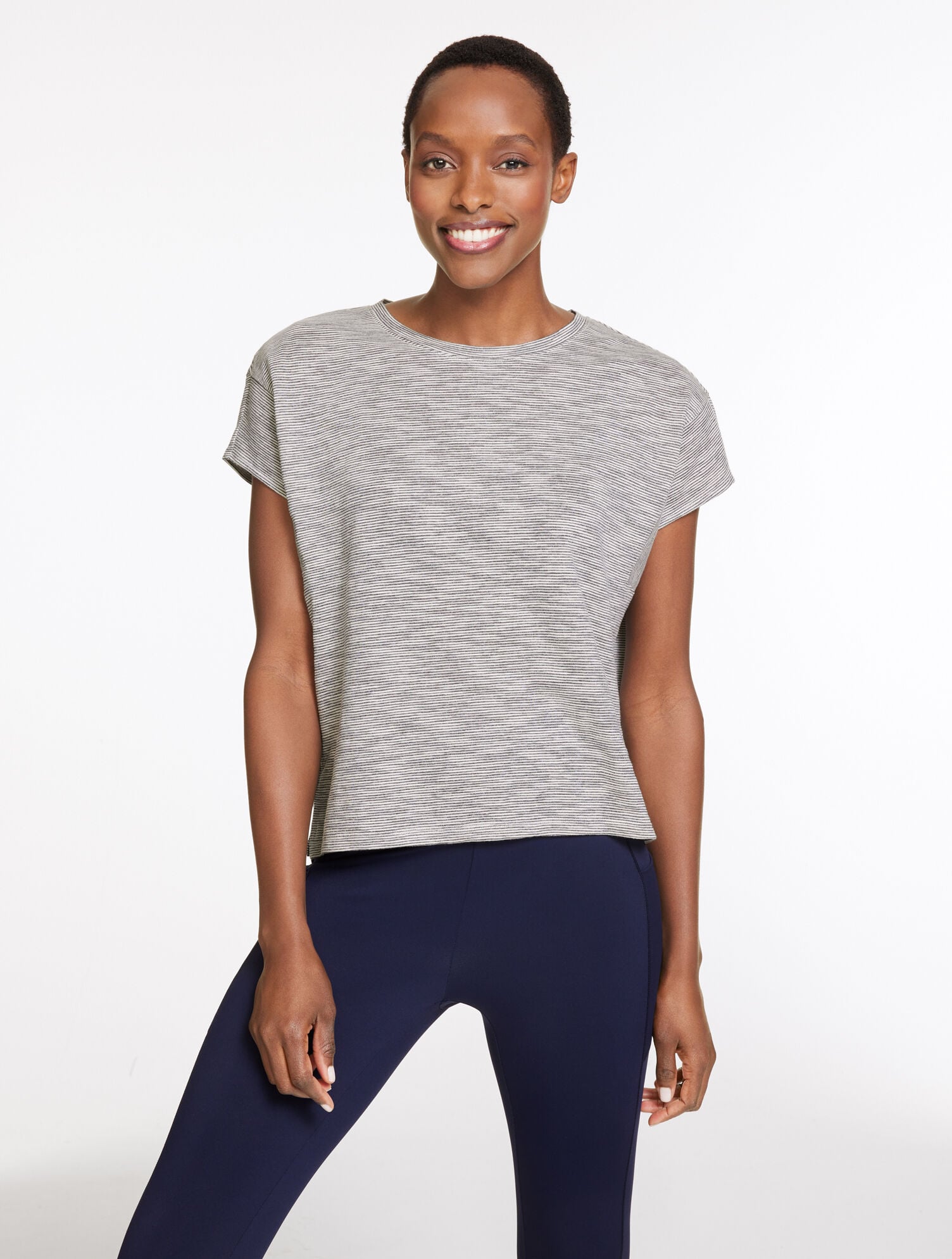 Short Sleeve Crewneck Tee - Pieced Stripe