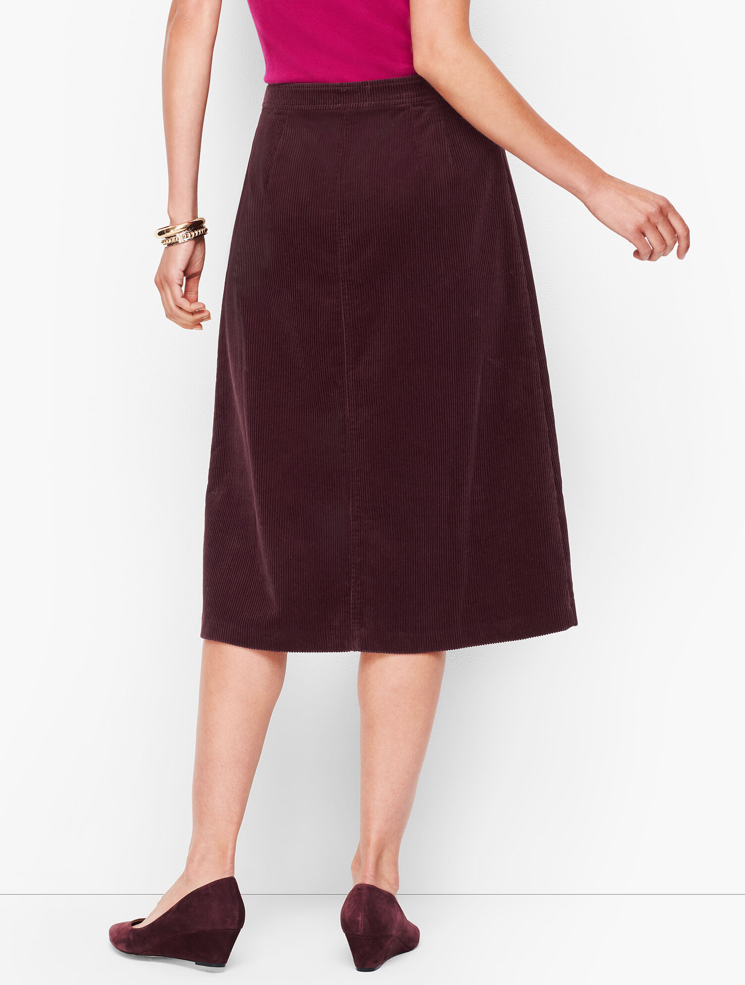 Wide Wale Corduroy A-Line Skirt