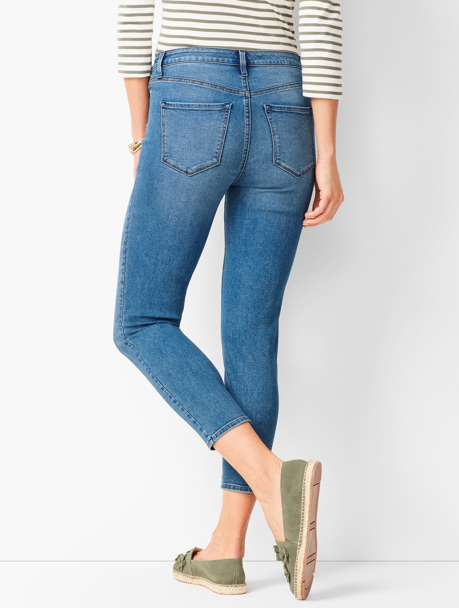 Denim Jegging Crops Cove Wash Talbots