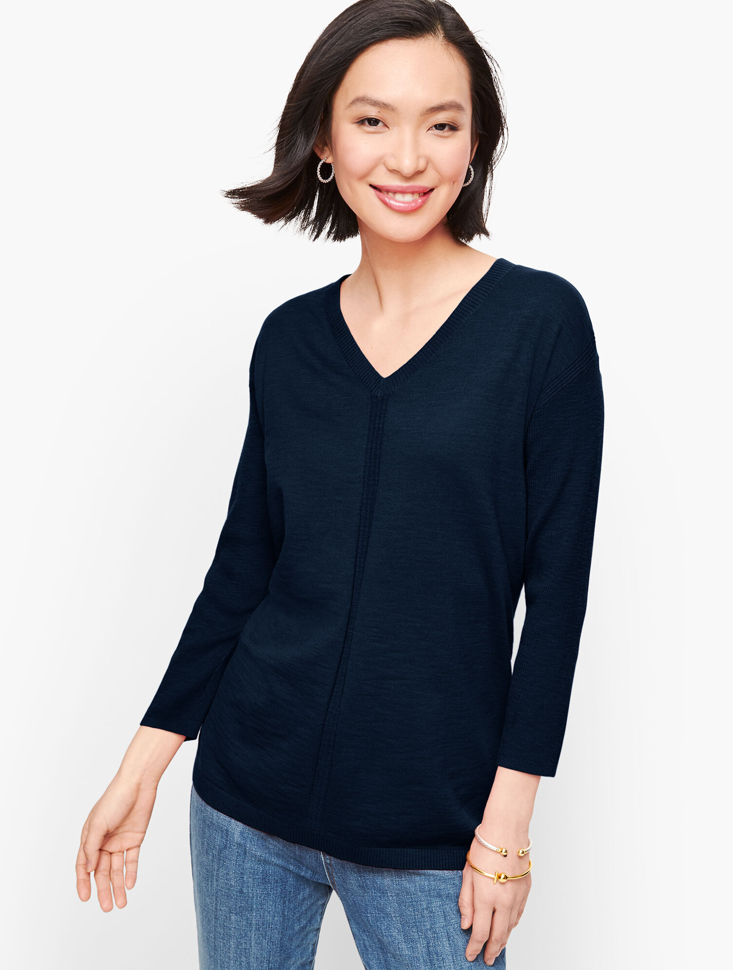 Cotton V-Neck Sweater