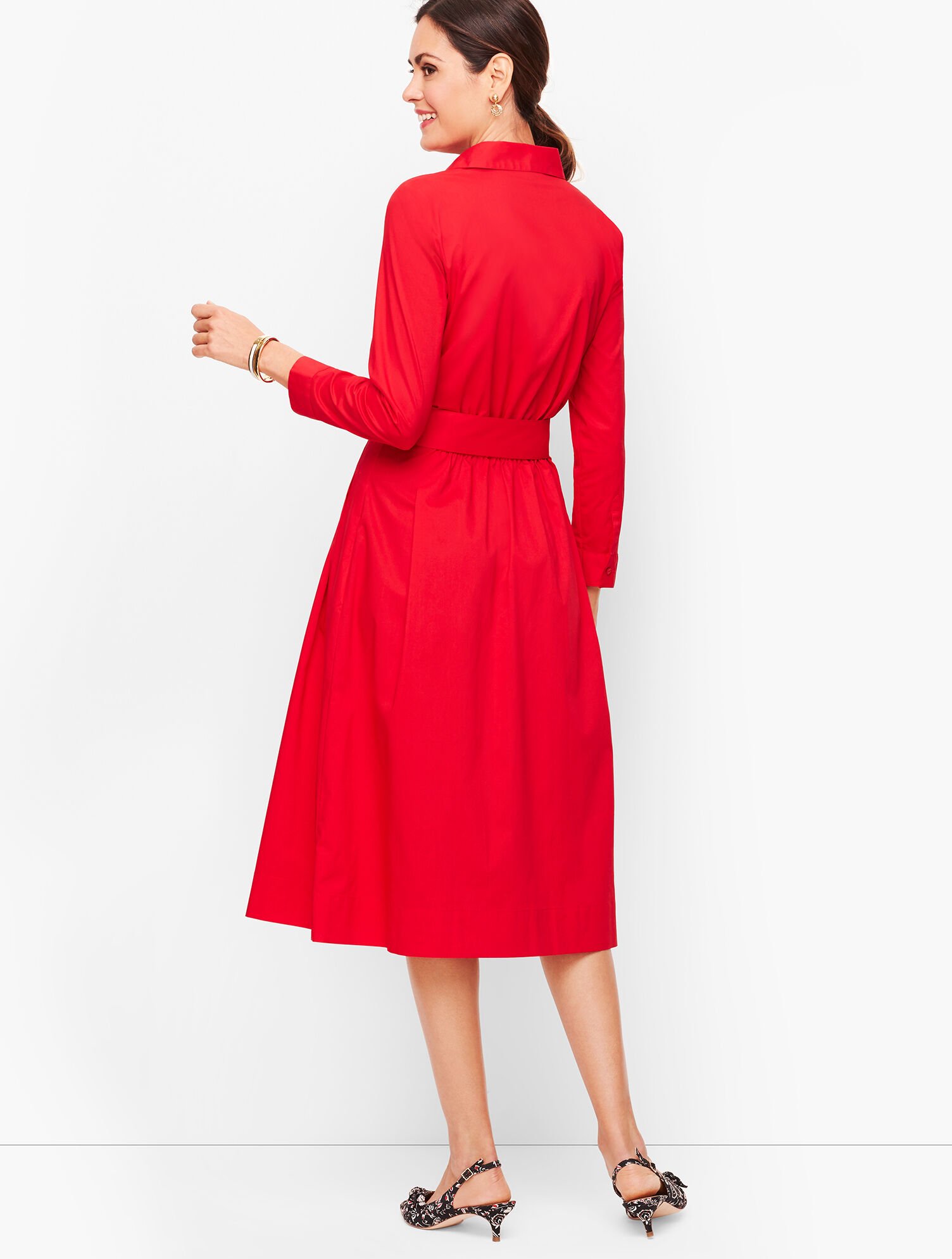 Belted Poplin Shirtdress