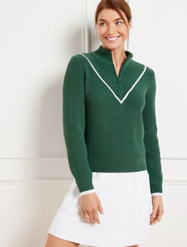 Coolmax Half-Zip Sweater - Chevron