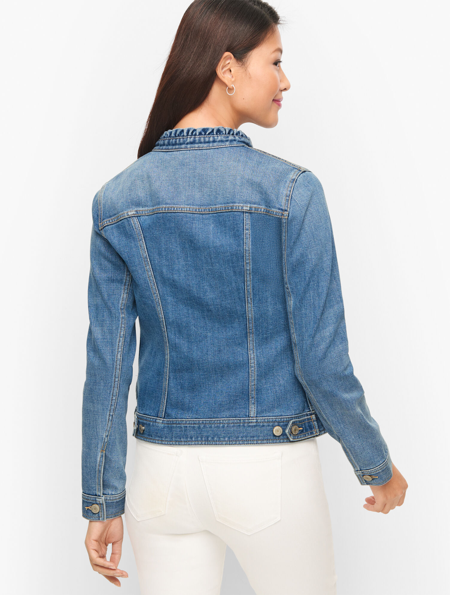 Ruffle Denim Jacket - Johanna Wash | Talbots