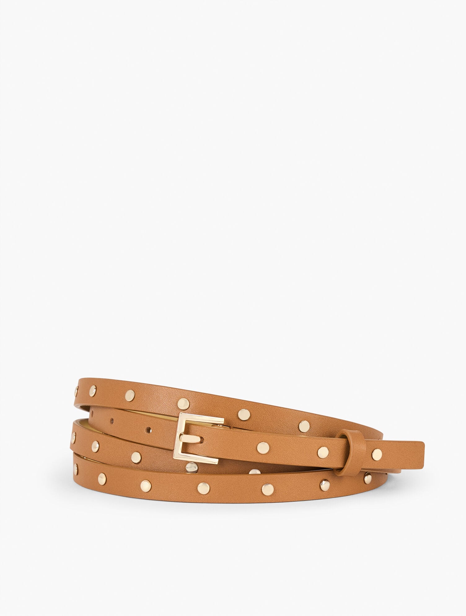 Studded Double Wrap Leather Belt | Talbots display picture 2