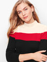Mockneck Colorblock Sweater Dress